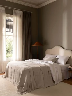 L&M Home Mondo White Organic French Linen Pillowcases Store