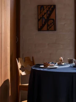 L&M Home Moss Navy French Linen Table Cloth Best Sale