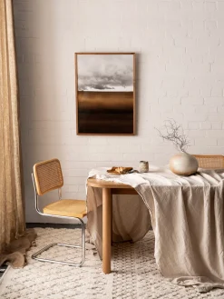 L&M Home Moss Oatmeal French Linen Table Cloth Hot