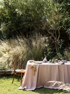 L&M Home Moss Toffee French Linen Napkin Set Best