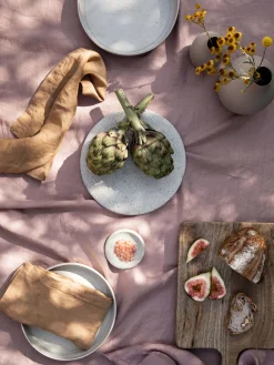 L&M Home Moss Toffee French Linen Napkin Set Best