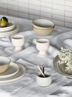 L&M Home Moss White French Linen Napkin Set Sale