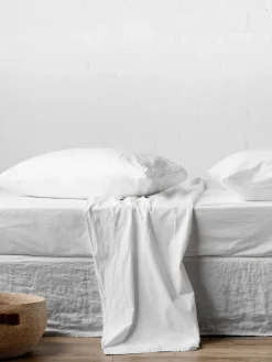 L&M Home Nordic White Portuguese Cotton Sheet Set Store