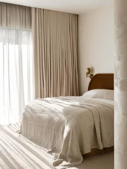 L&M Home Palermo Natural French Linen Bedcover Best