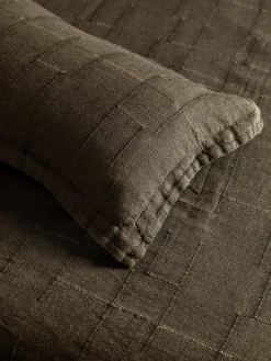 L&M Home Palermo Olive French Linen Bedcover Discount