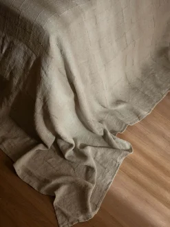 L&M Home Palermo Sage French Linen Bedcover New