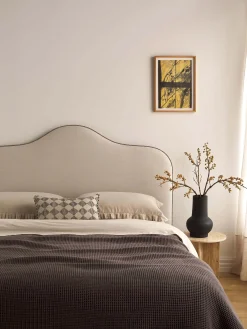 L&M Home Quinn Black Reversible Linen Cushion Online