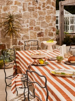 L&M Home Riviera Terracotta Table Cloth Best Sale