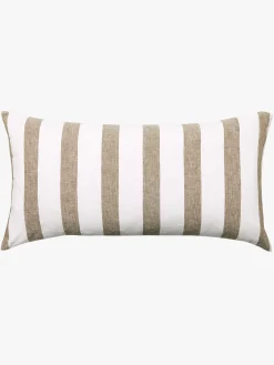 L&M Home Rue Cafe Linen & Cotton Lumbar Cushion Best Sale