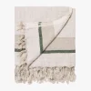 L&M Home Salma Aloe Linen Throw Hot