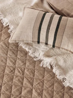 L&M Home Soho Oatmeal Linen & Cotton Bed Runner Discount