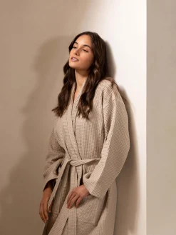L&M Home Spa Oatmeal Waffle Bathrobe Clearance