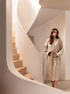 L&M Home Spa Oatmeal Waffle Bathrobe Clearance