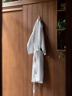 L&M Home Spa White Waffle Bathrobe New