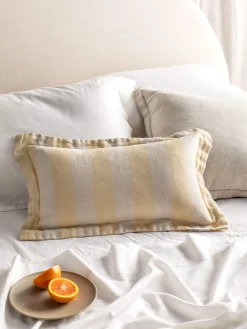 L&M Home Voyage Limone French Linen Mini Cushion Best