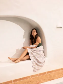 L&M Home Wave Natural Towels Flash Sale